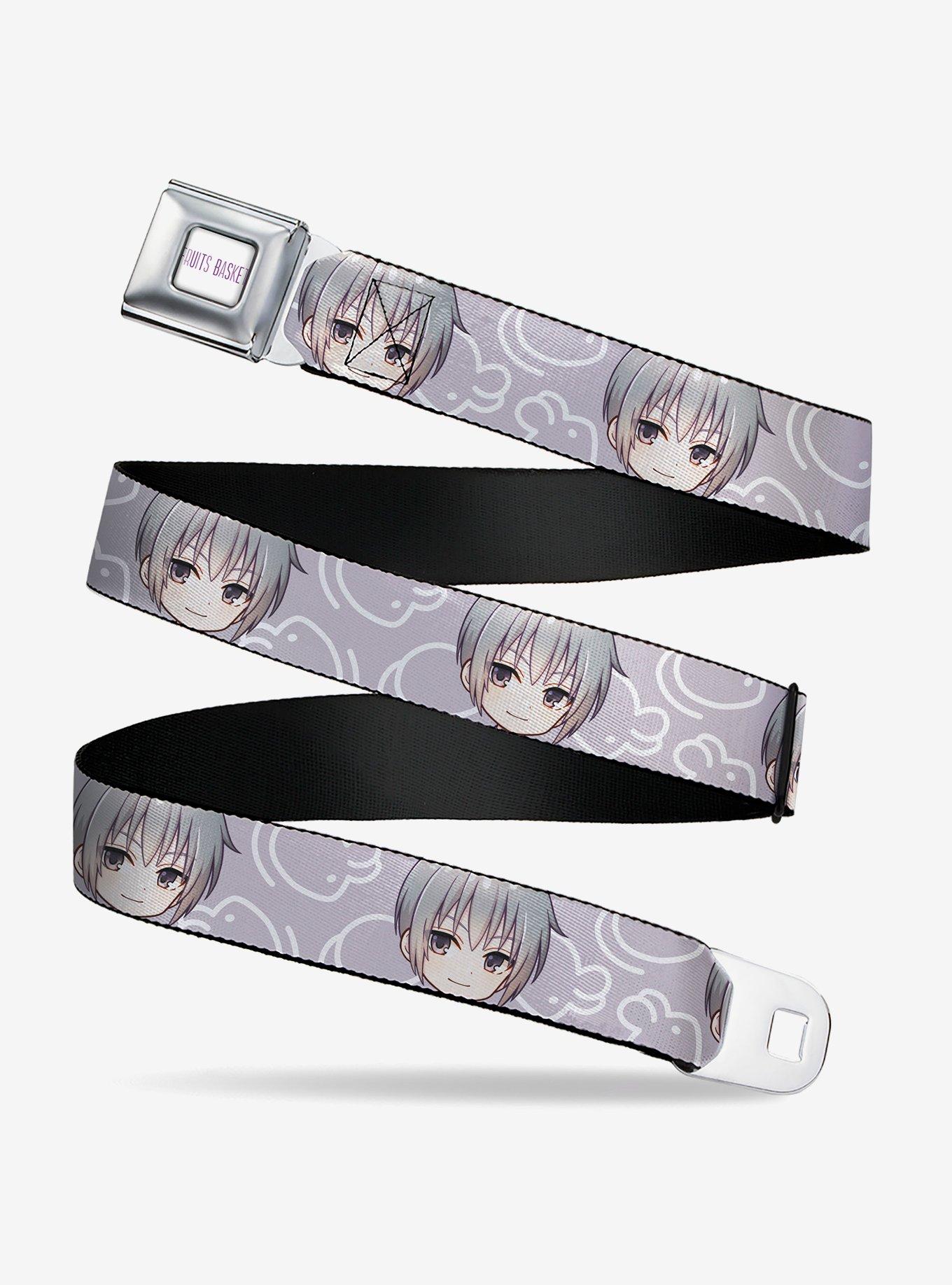 Fruits Basket Chibi Yuki Soma and Kimono Rat Seatbelt Buckle Belt, GREY, hi-res