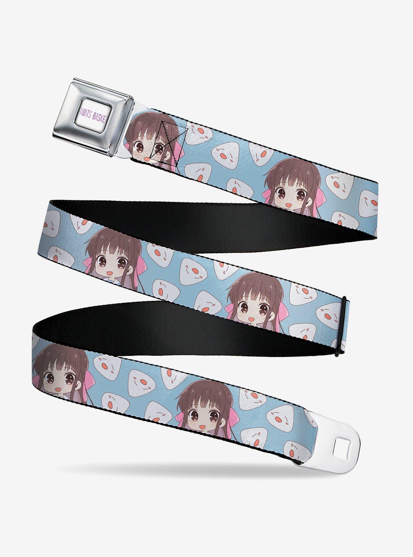 Fruits Basket Chibi Tohru Honda and Rice Ball Seatbelt Buckle Belt, BLUE, hi-res