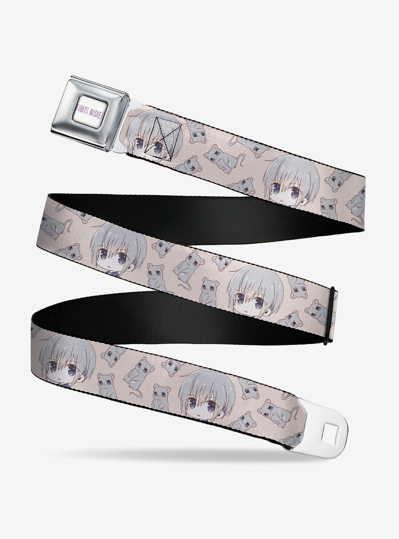 Fruits Basket Chibi Yuki Soma and Rat Scattered Seatbelt Buckle Belt, , hi-res