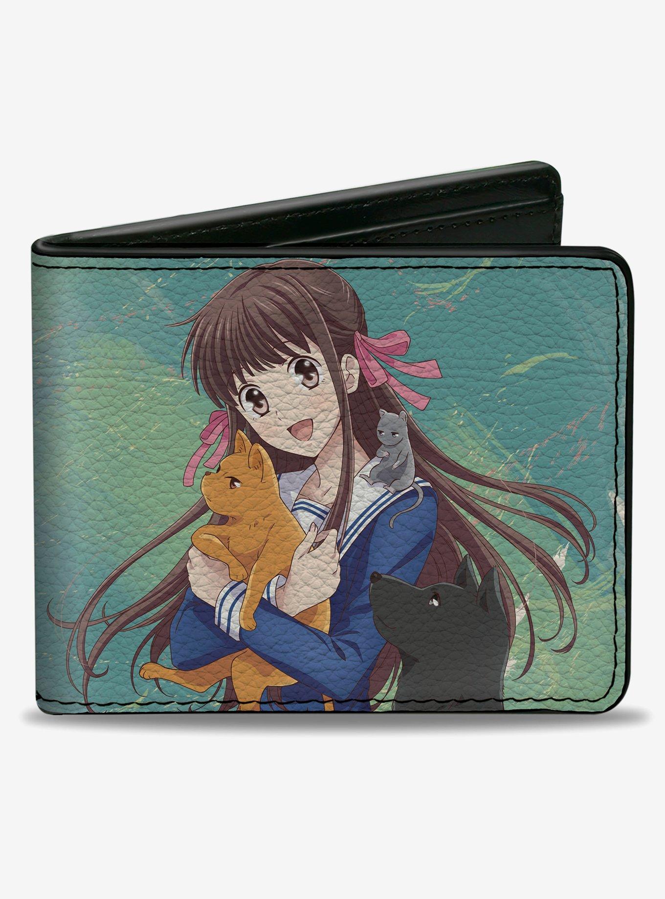 Fruits Basket Kyo Yuki and Tohru with Cat Rat and Dog Bifold Wallet, , hi-res