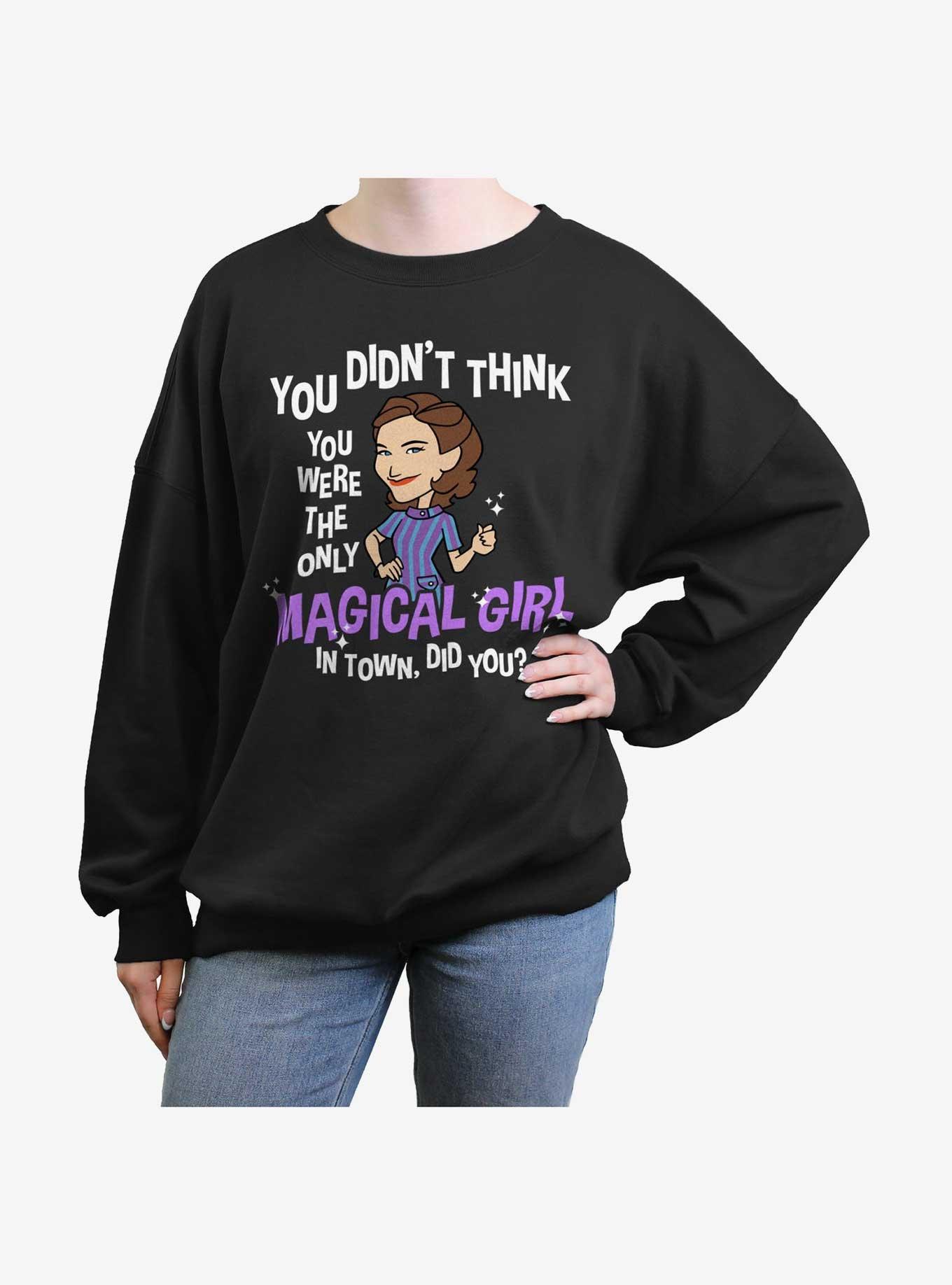 Marvel WandaVision Agatha Magical Girl Girls Oversized Sweatshirt, BLACK, hi-res