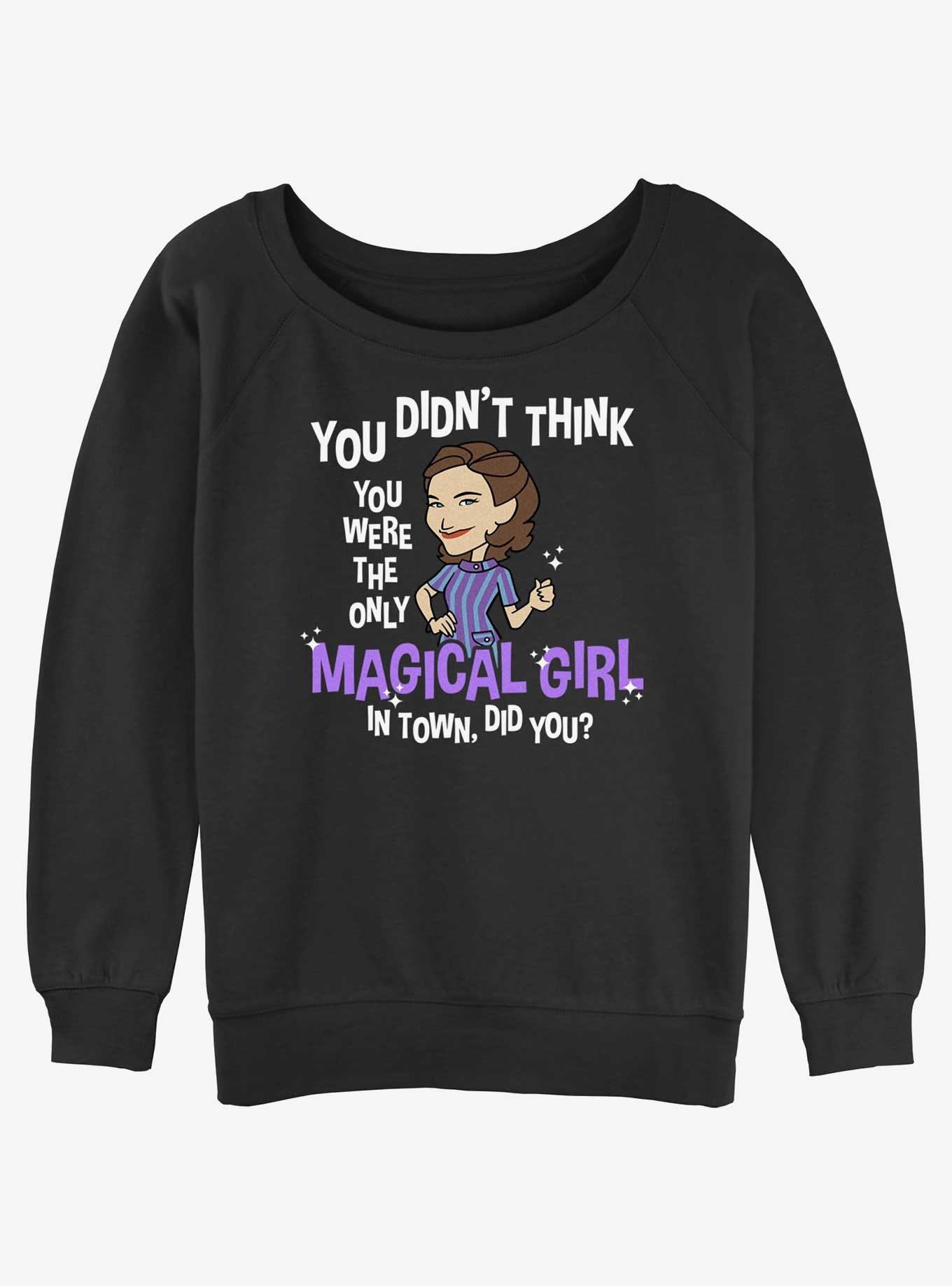 Marvel WandaVision Agatha Magical Girl Girls Slouchy Sweatshirt, BLACK, hi-res