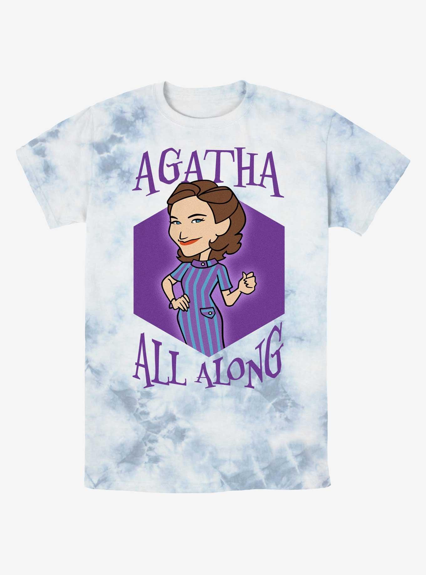 Marvel WandaVision Agatha Cartoon Tie-Dye T-Shirt, WHITEBLUE, hi-res