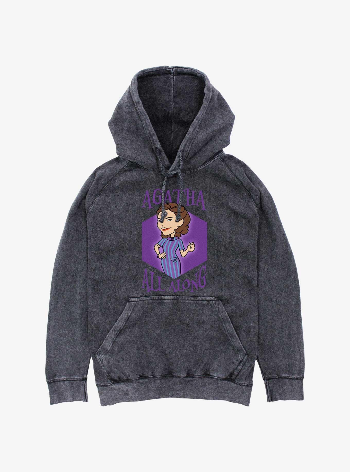 Marvel WandaVision Agatha Cartoon Mineral Wash Hoodie, , hi-res