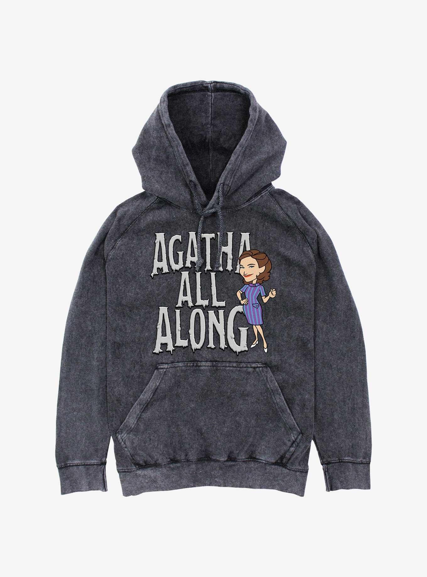 Marvel WandaVision Agatha Unusual Power Mineral Wash Hoodie, BLACK, hi-res