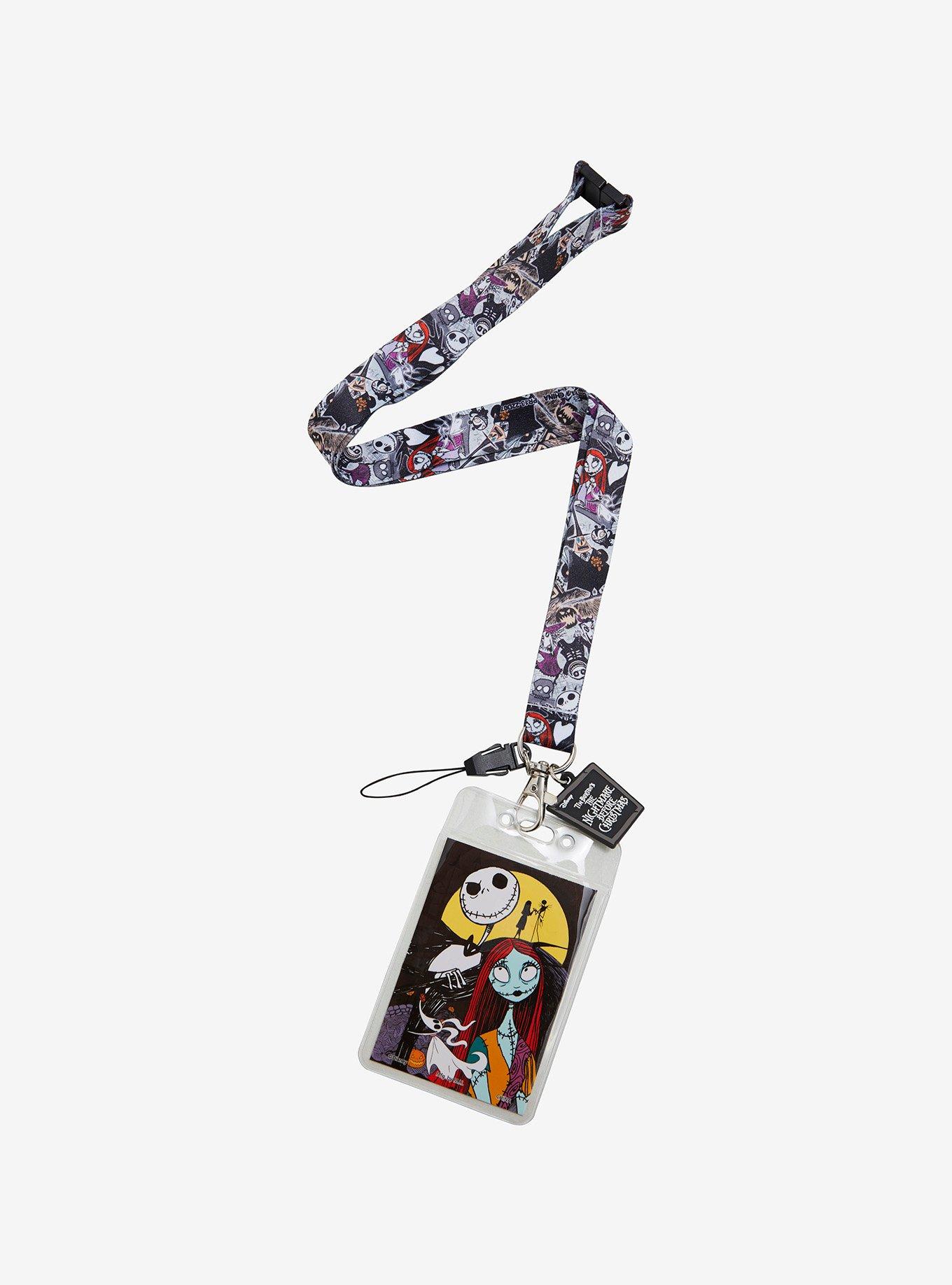 The Nightmare Before Christmas Jack & Sally Charm Lanyard, , hi-res