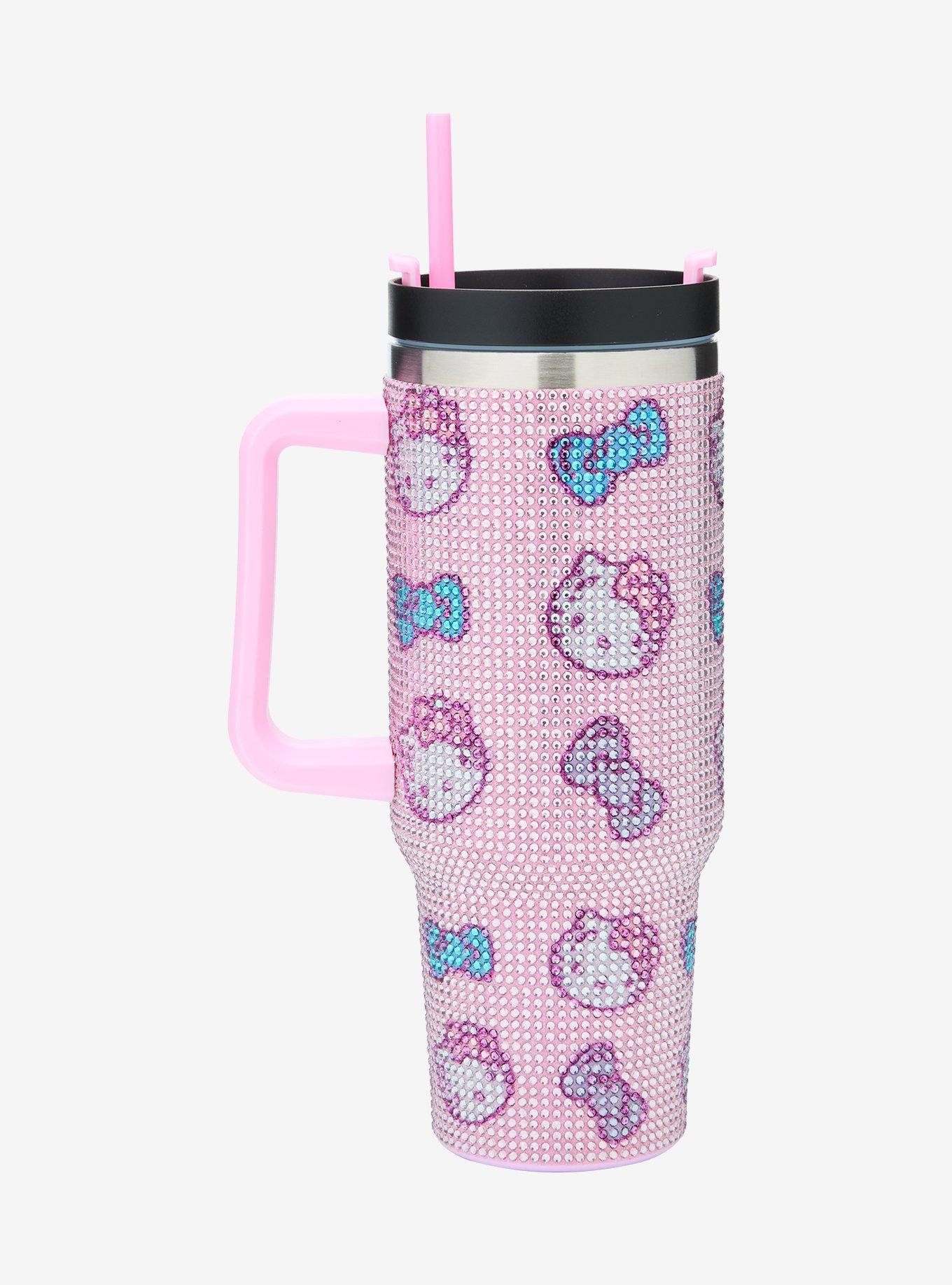 Hello Kitty Bow Bubble Rhinestone Stainless Steel Travel Cup, , hi-res