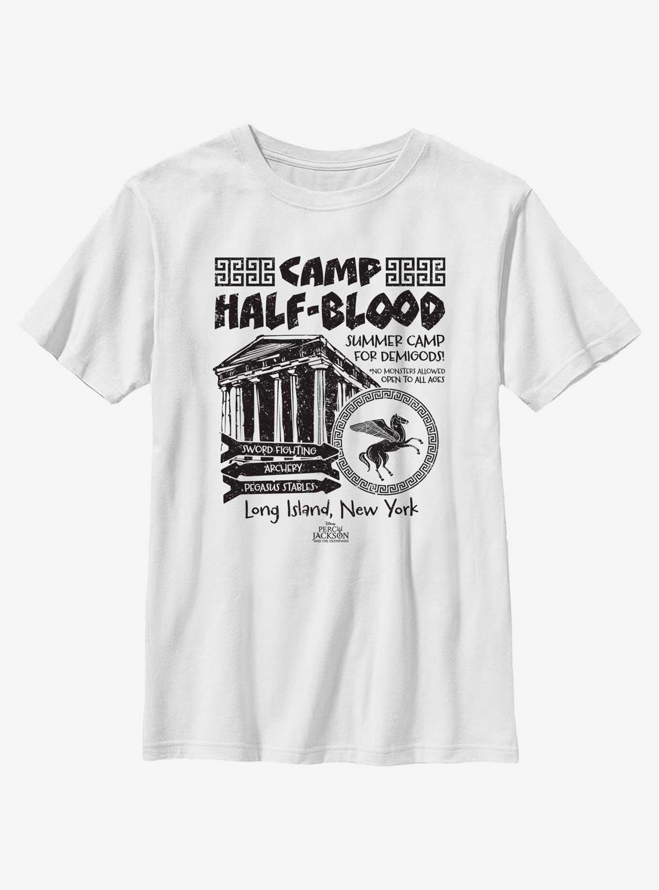 Disney Percy Jackson And The Olympians Camp Poster Youth T-Shirt, , hi-res