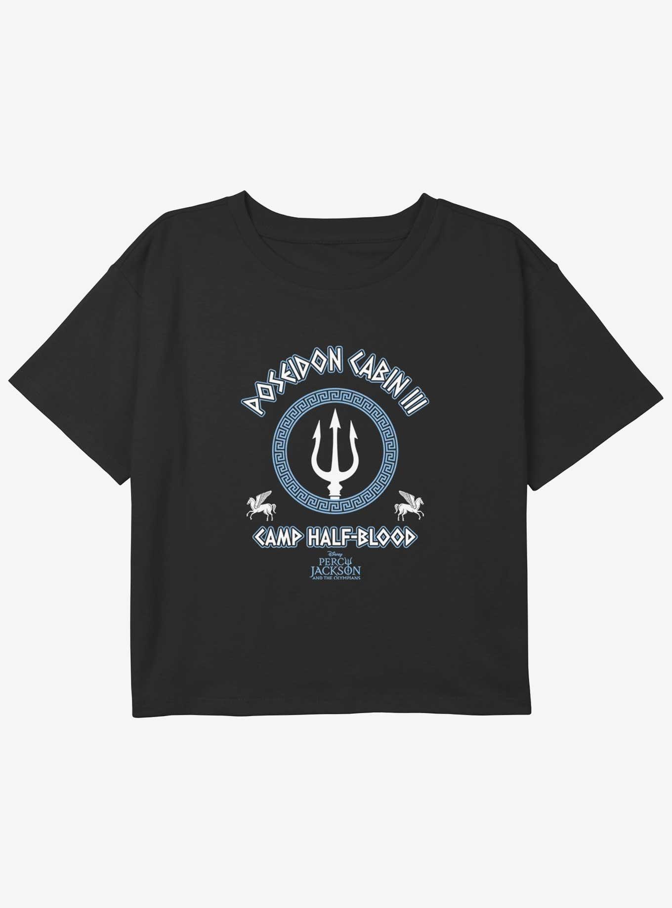 Disney Percy Jackson And The Olympians Poseidon Cabin Youth Girls Boxy Crop T-Shirt, , hi-res