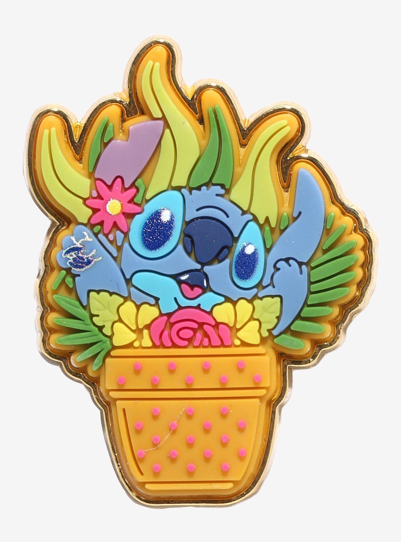 Loungefly Disney Lilo & Stitch Floral Enamel Pin - BoxLunch Exclusive ...