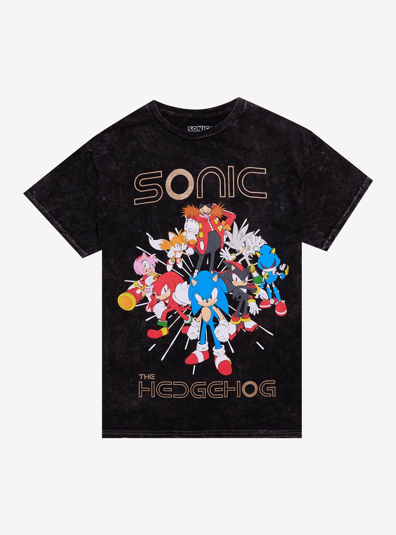 Sonic The Hedgehog Group Mineral Wash T-Shirt, , hi-res