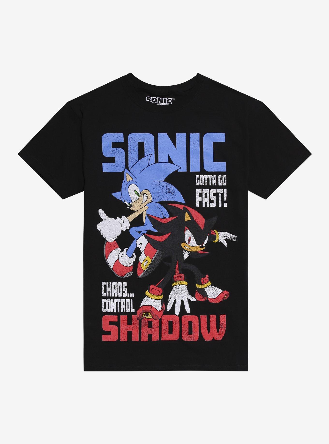 Sonic The Hedgehog Sonic & Shadow Duo Slogan T-Shirt, , hi-res