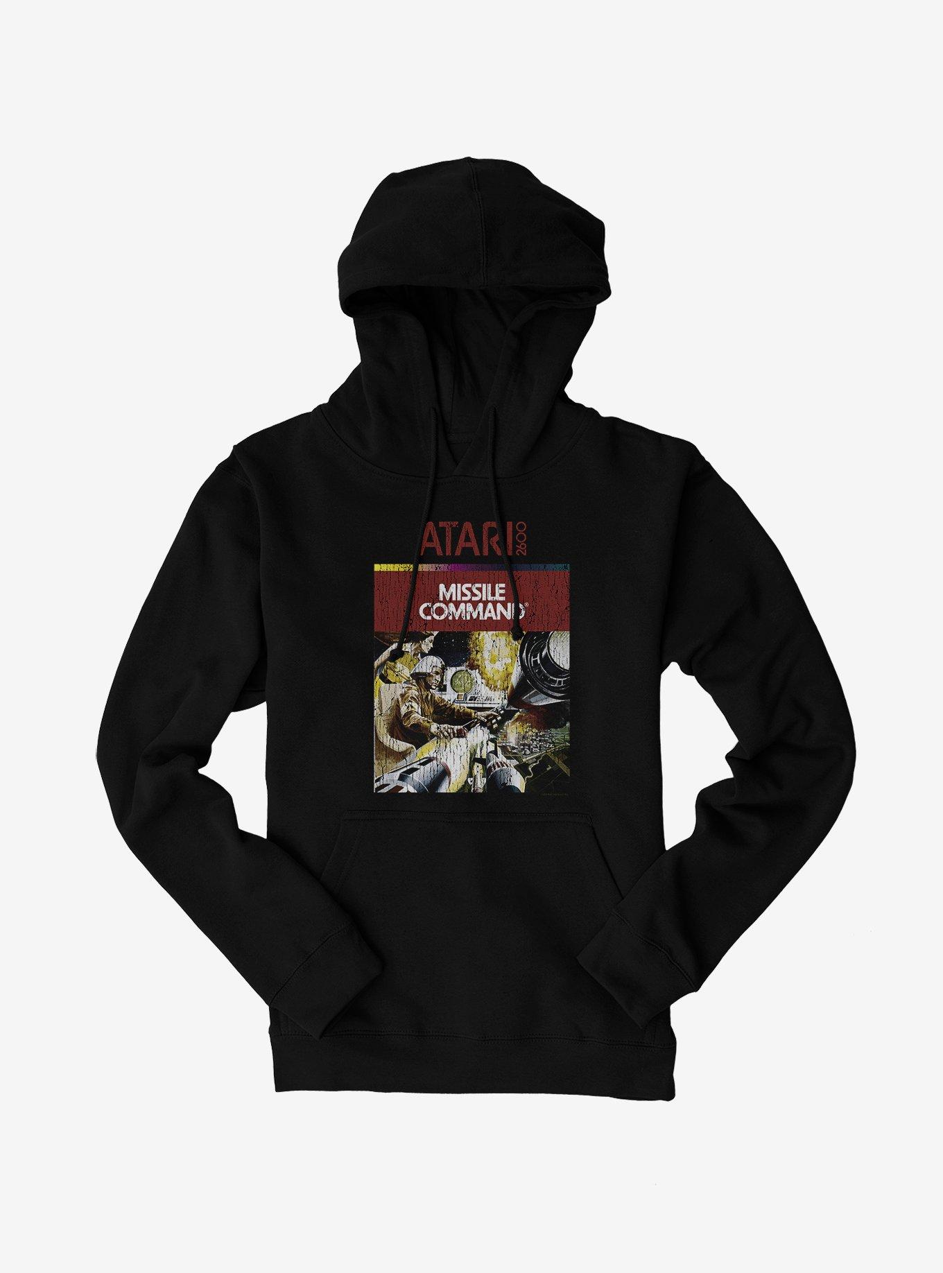 Atari Missile Command Vintage Box Art Hoodie, BLACK, hi-res
