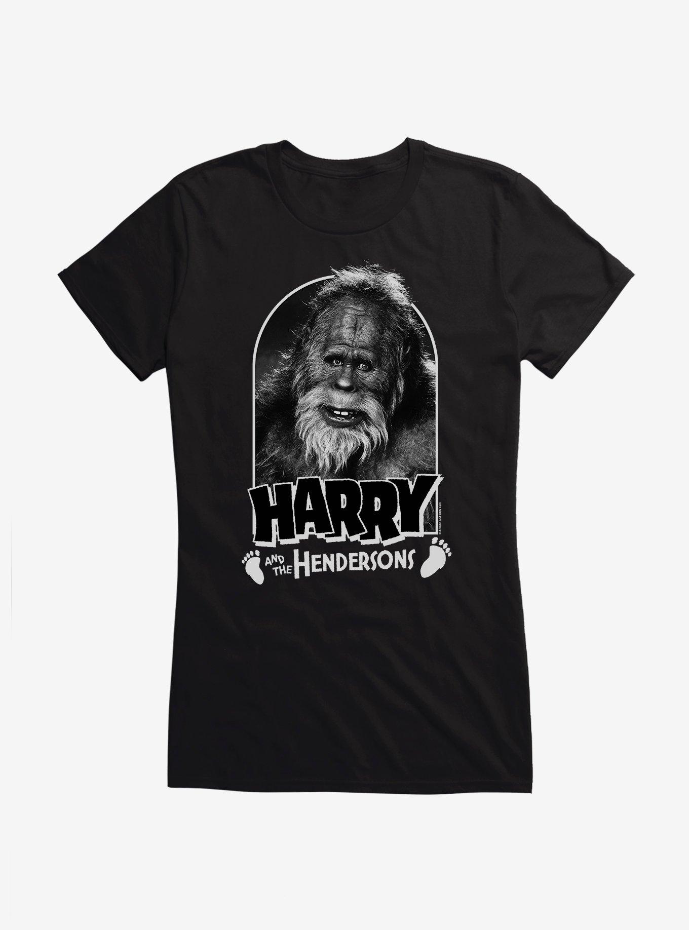 Harry And The Hendersons Classic Retro Portrait Girls T-Shirt, BLACK, hi-res