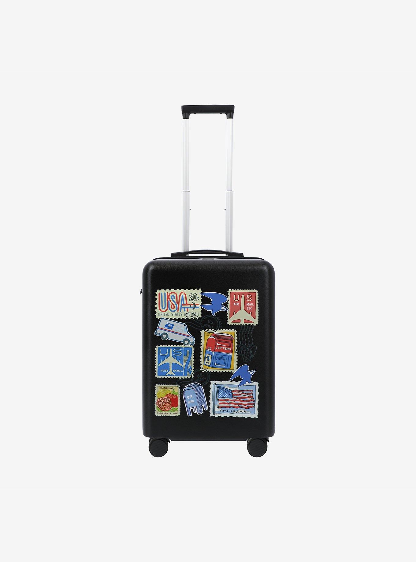 FUL USPS Stamps Carry-On Luggage Black, , hi-res