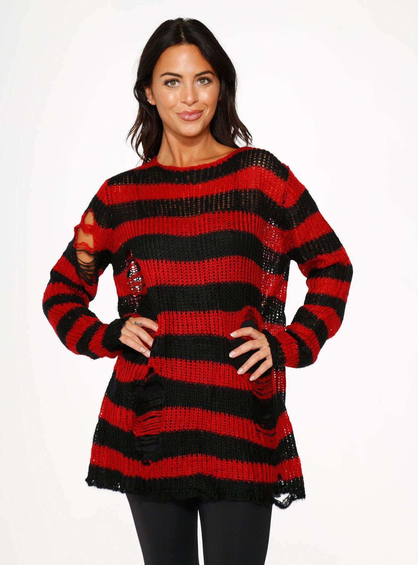 [teket] / ☆ 24FW Pajama Stripe Sweater / Red 비주얼에이드 - [teket] Pajama Stripe Sweater - Red