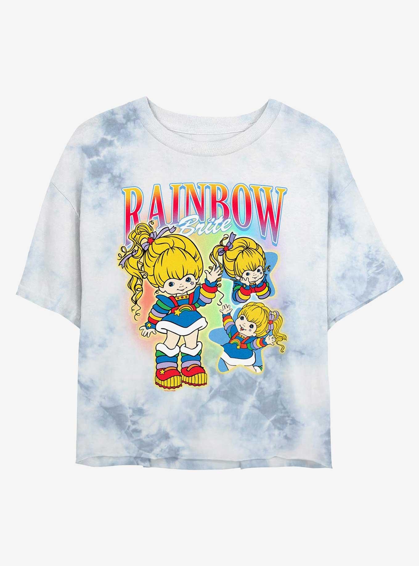 Rainbow Brite Y2K Brite Girls Tie-Dye Crop T-Shirt, , hi-res