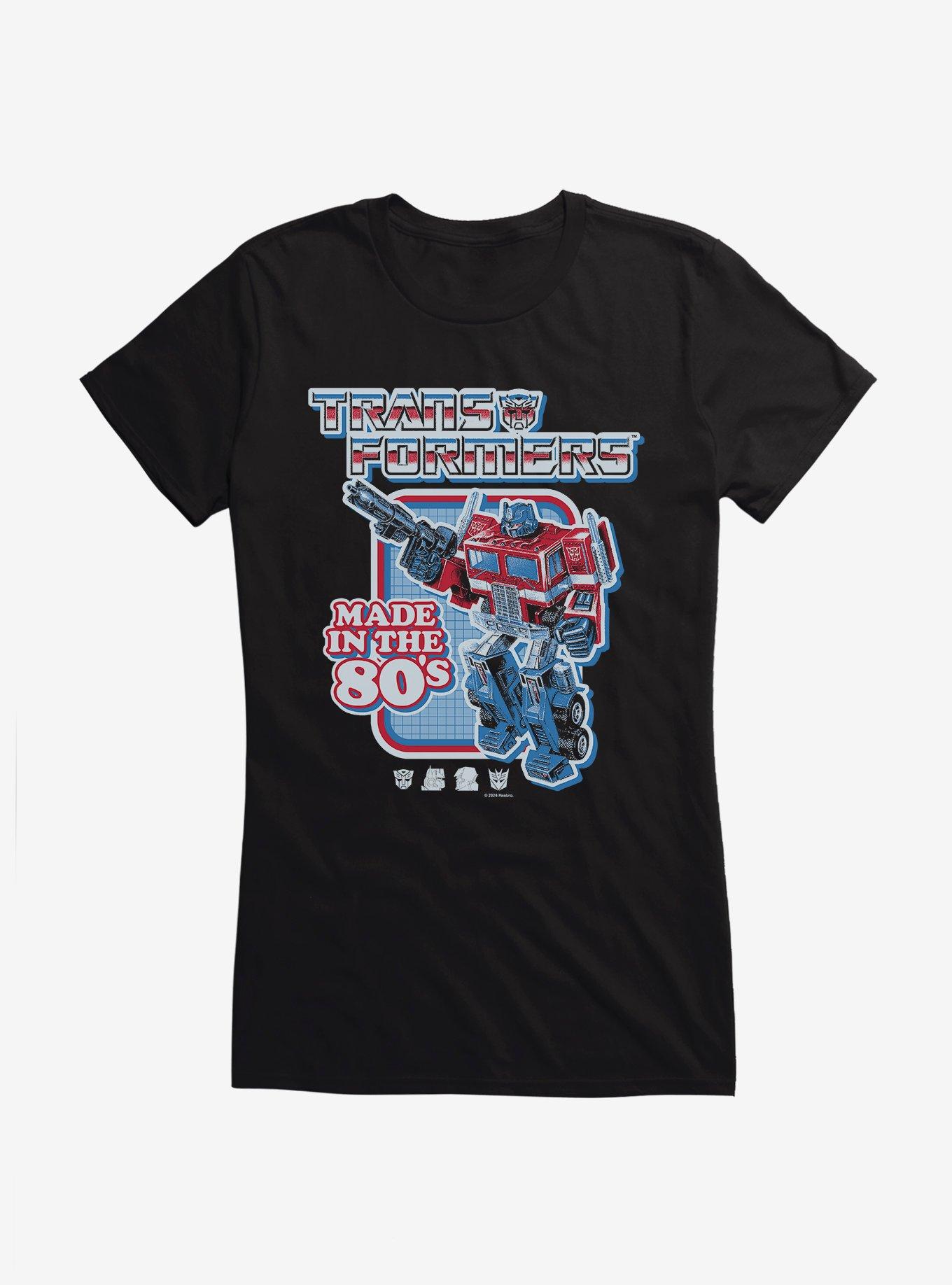 Transformers Made In The 80's Girls T-Shirt, BLACK, hi-res