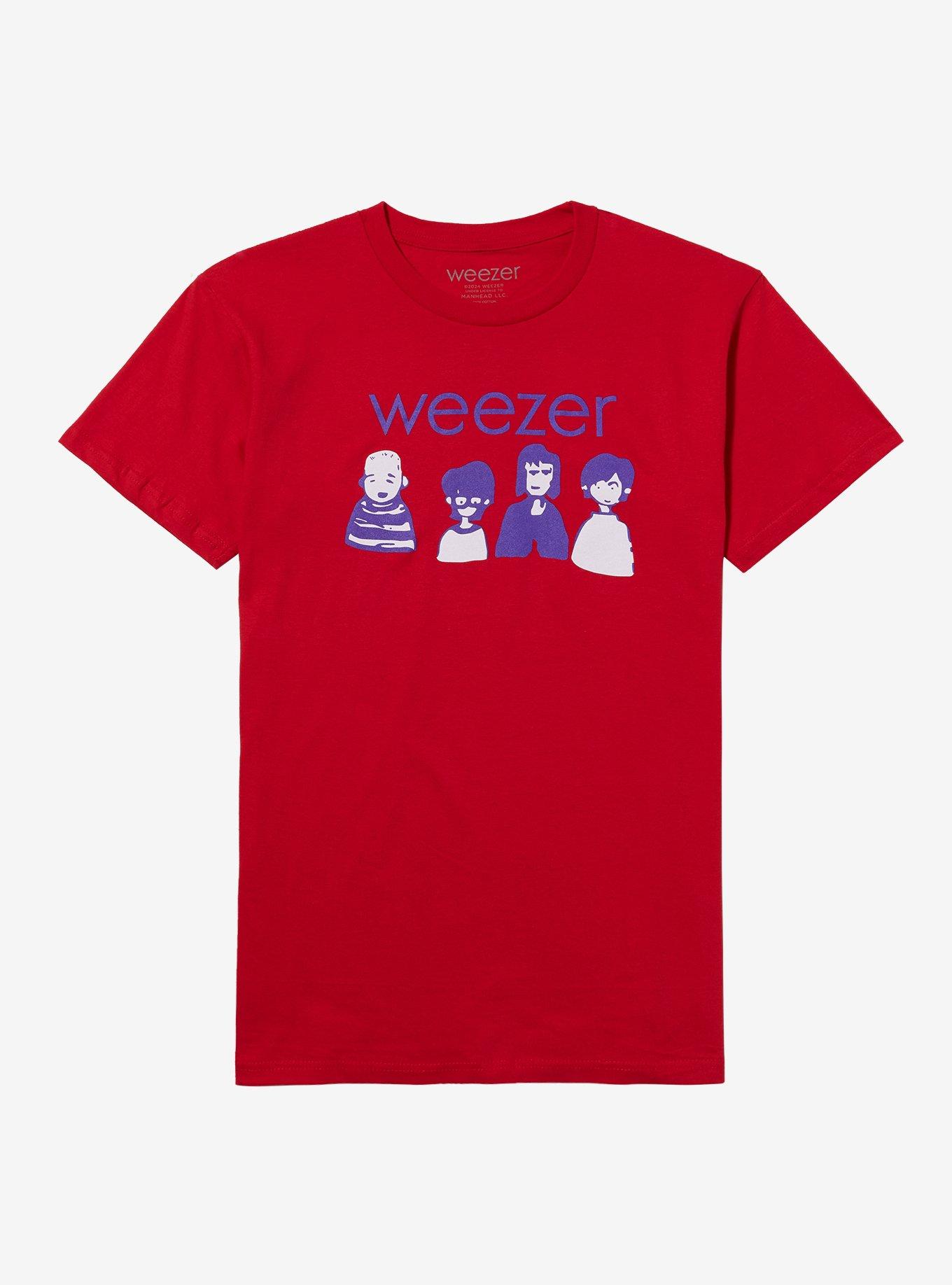 Weezer Cartoon Band Members Relaxed Fit Girls T-Shirt, , hi-res