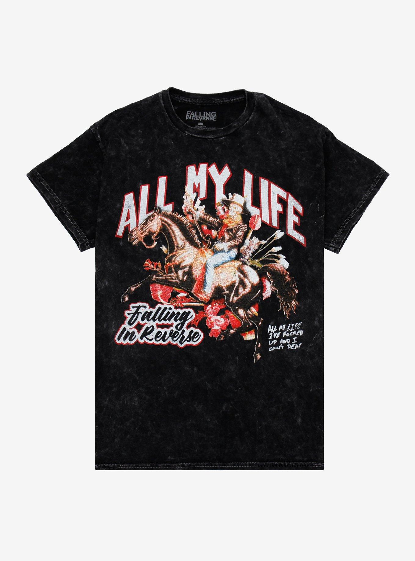 Falling In Reverse All My Life Mineral Wash Girls T-Shirt, , hi-res