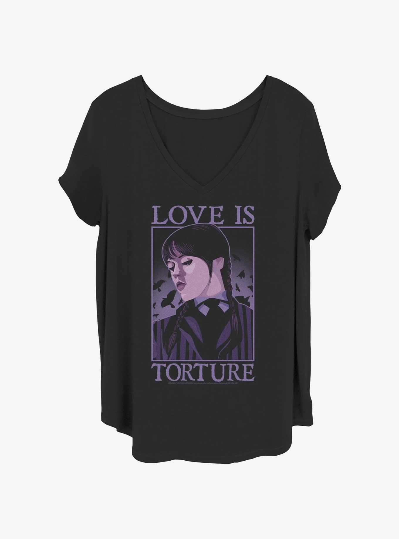 Wednesday Tortured Love Girls T-Shirt Plus Size