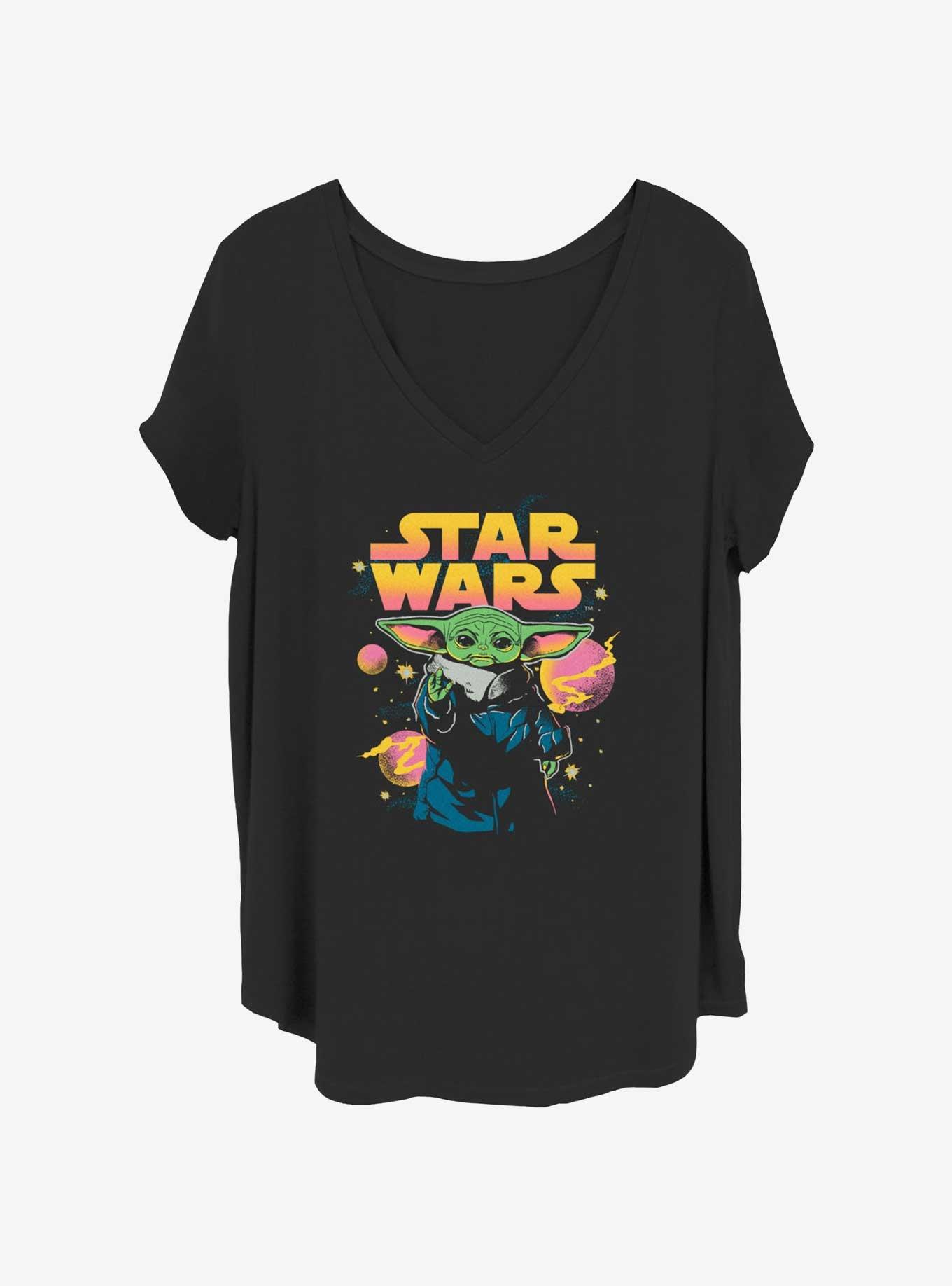 Star Wars The Mandalorian Glow Up Girls T-Shirt Plus Size, BLACK, hi-res