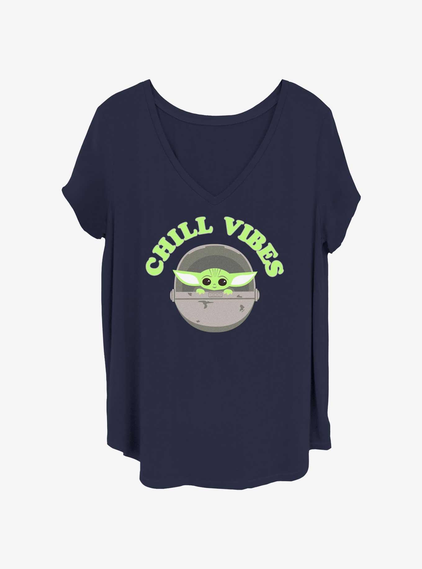 Star Wars The Mandalorian Chill Vibes Grogu Girls T-Shirt Plus Size