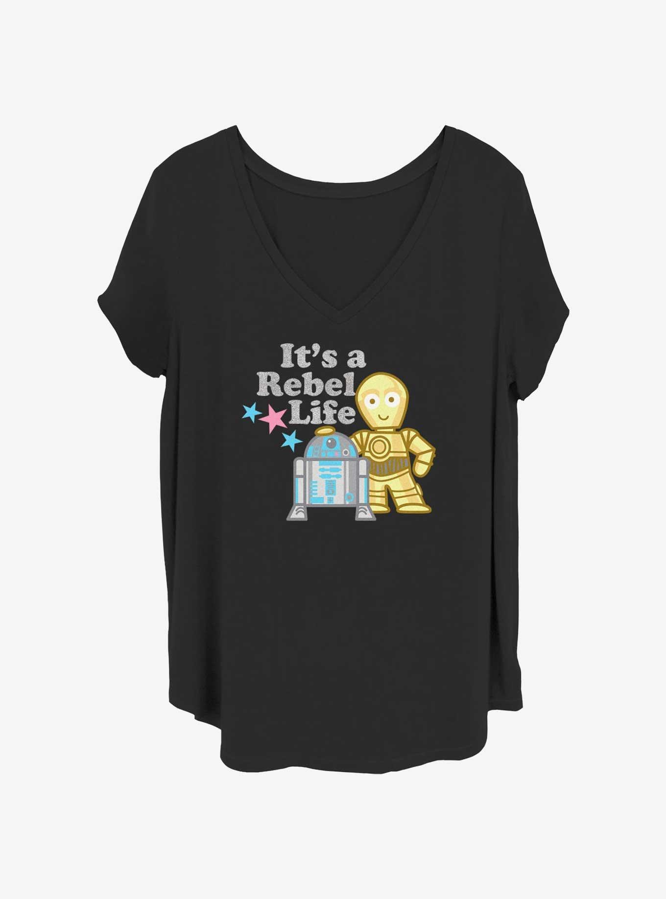 Star Wars Its A Rebel Life Girls T-Shirt Plus Size, BLACK, hi-res