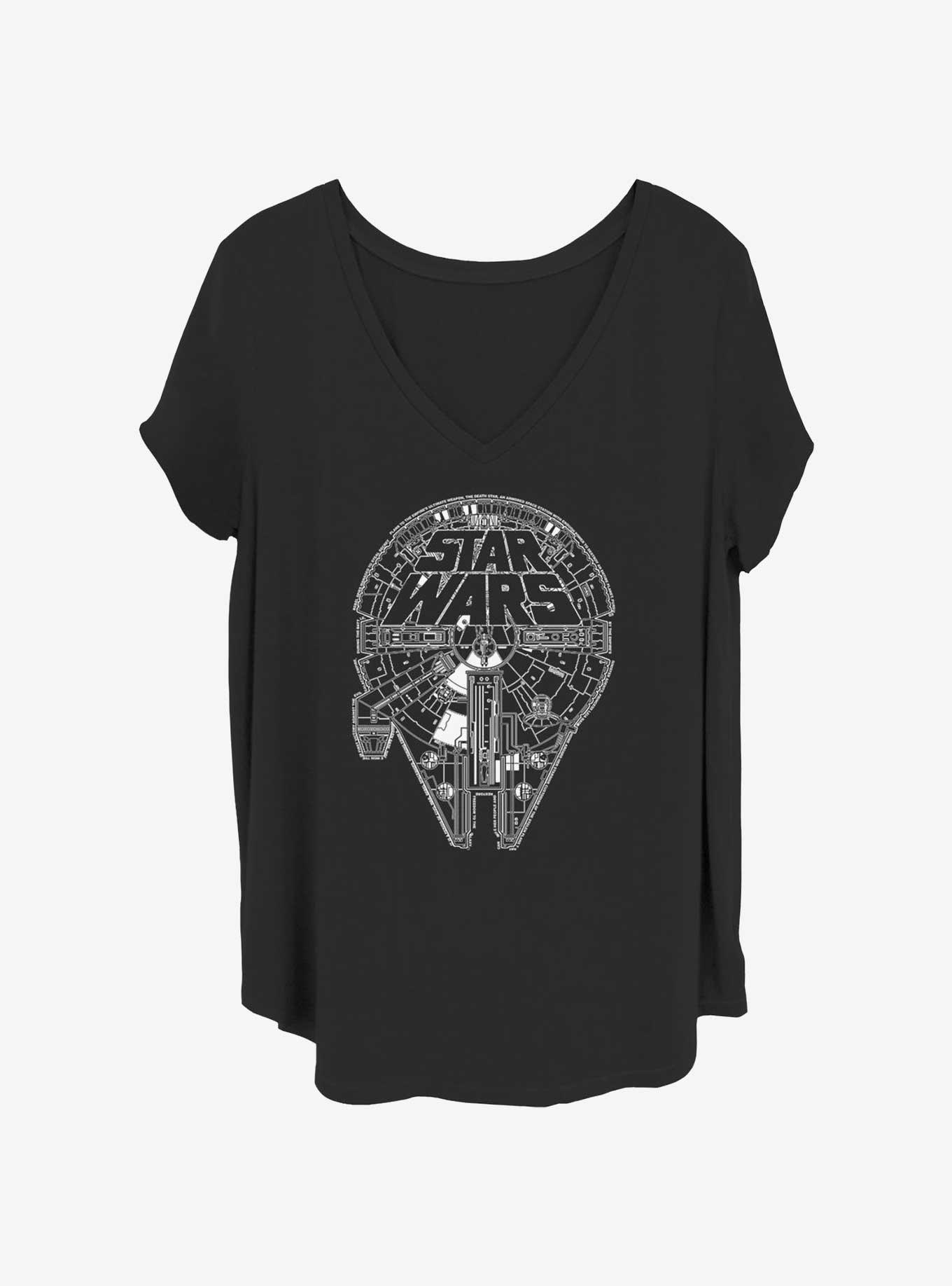 Star Wars Falcon 1000 Girls T-Shirt Plus Size
