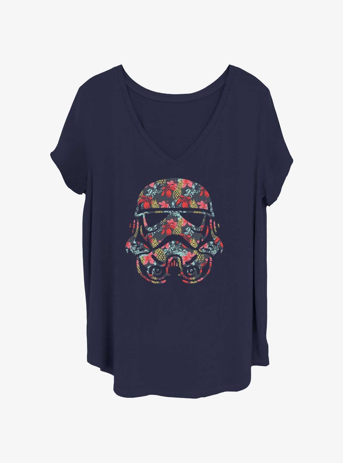 Star Wars Stormtrooper Tropical Girls T-Shirt Plus Size, NAVY, hi-res