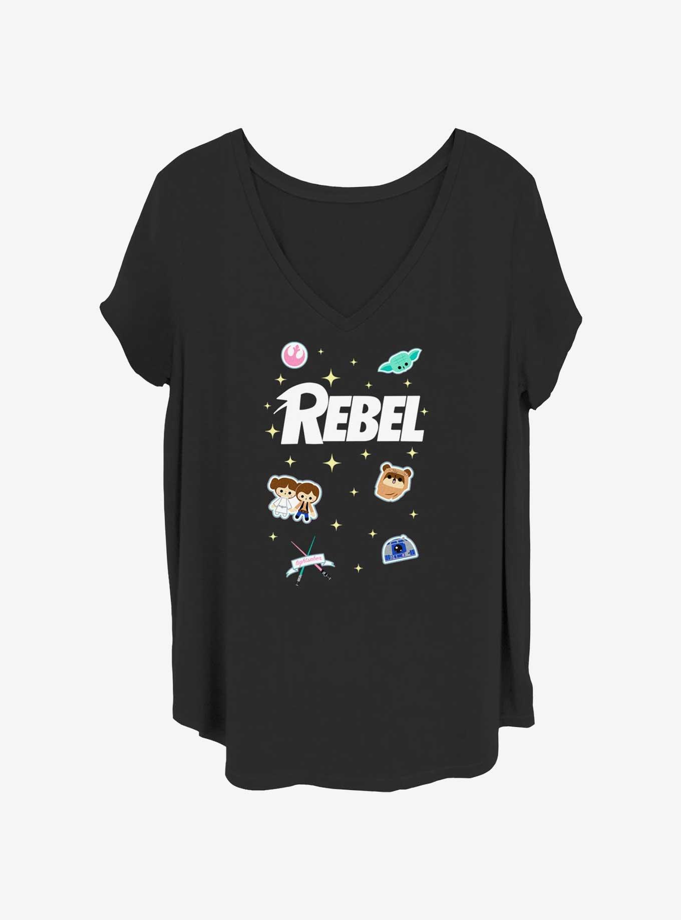 Star Wars Rebel Dust Girls T-Shirt Plus Size, BLACK, hi-res