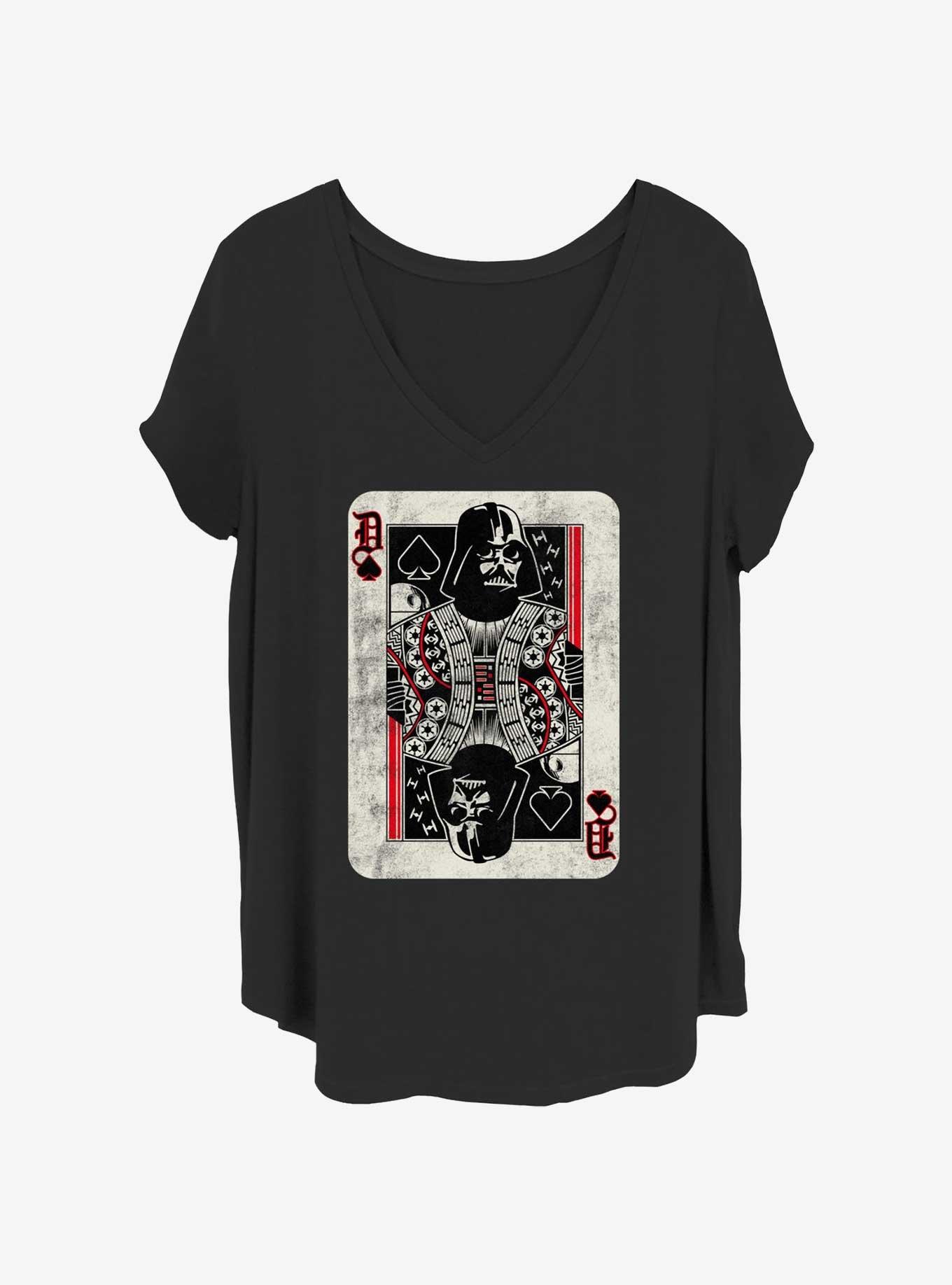 Star Wars Vader One Card Girls T-Shirt Plus Size