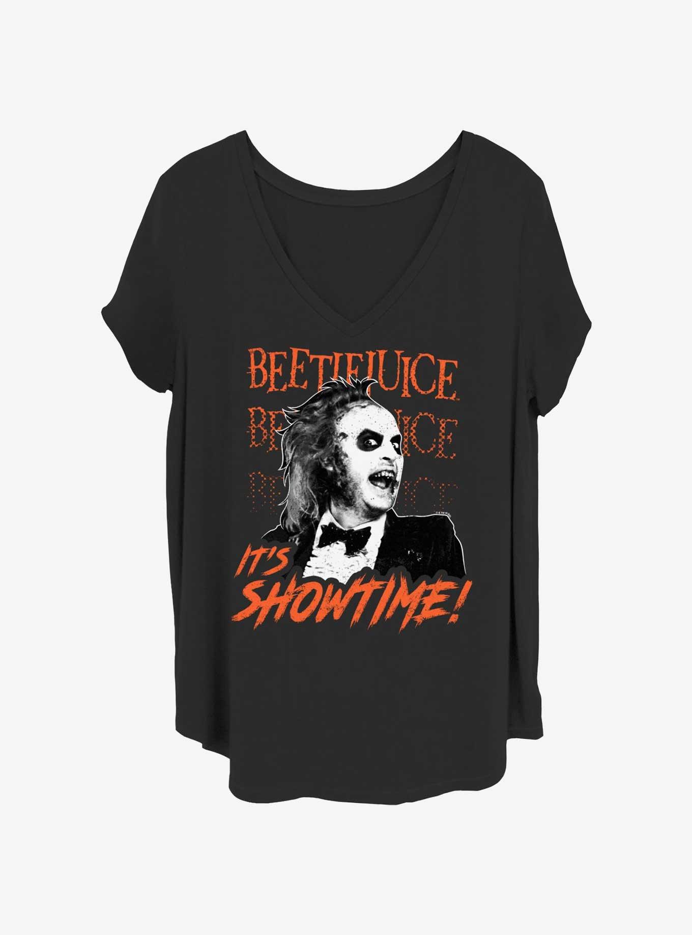Beetlejuice It's Showtime Girls T-Shirt Plus Size, BLACK, hi-res