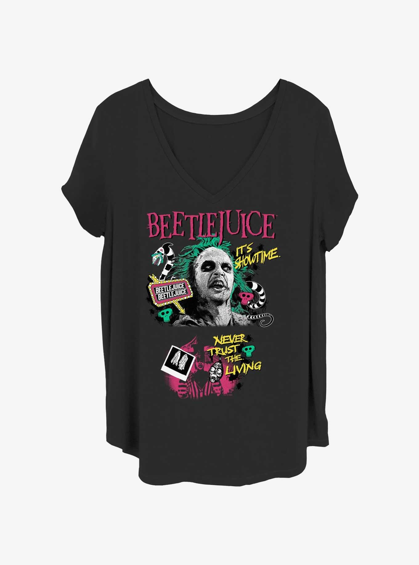 Beetlejuice Never Trust The Living Girls T-Shirt Plus Size