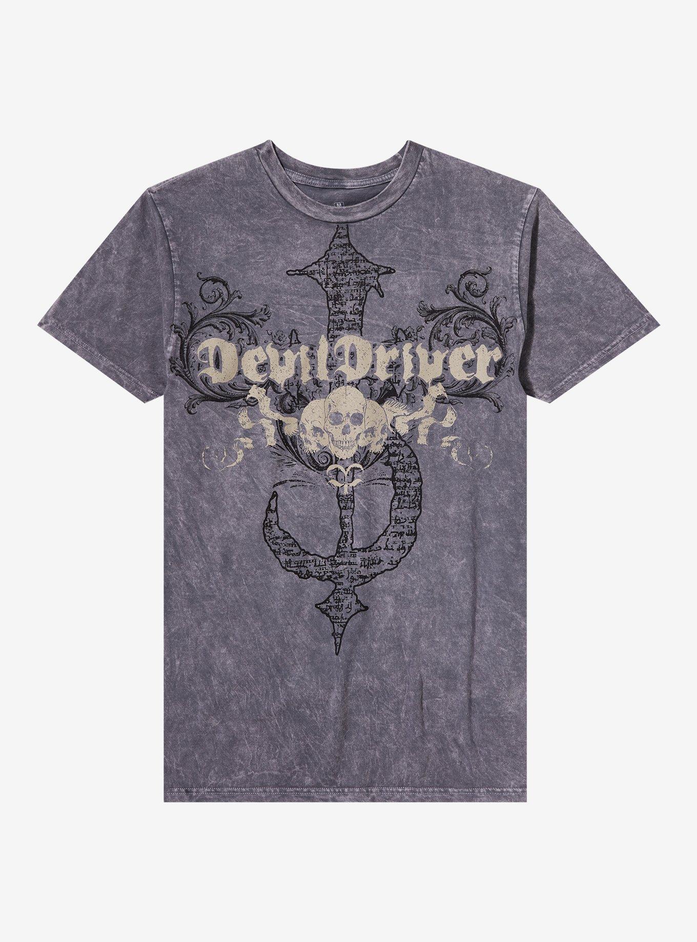 DevilDriver Skull Trio Relaxed Fit Girls T-Shirt, , hi-res