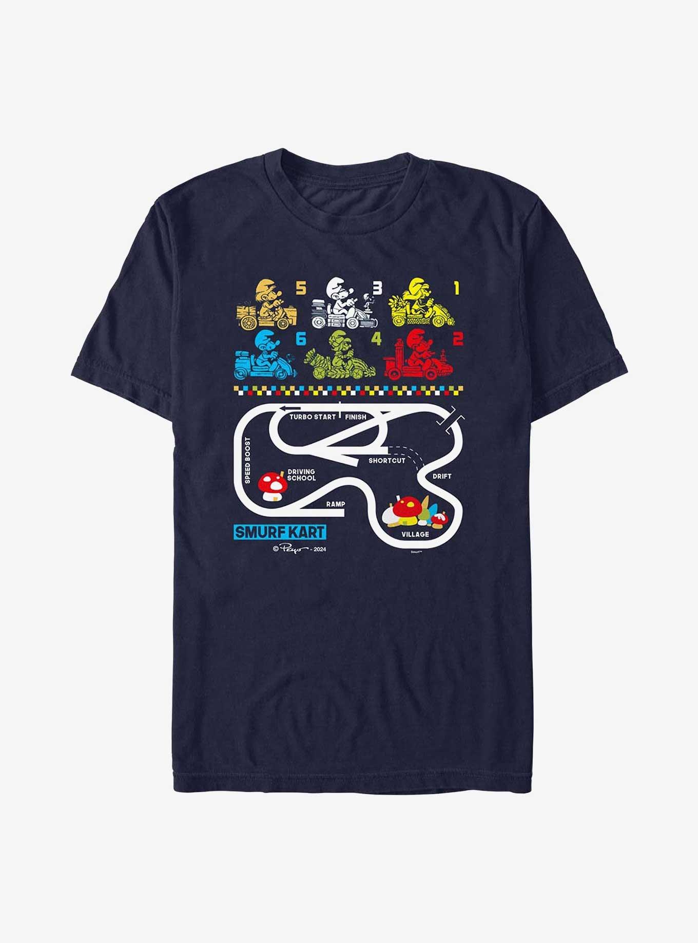 The Smurfs Car Players Multicolor T-Shirt, NAVY, hi-res