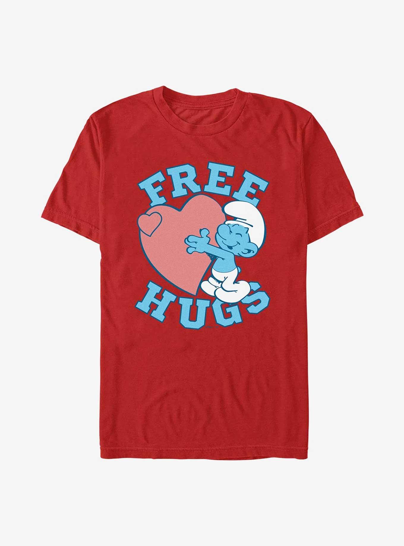 The Smurfs Free Hugs T-Shirt, RED, hi-res