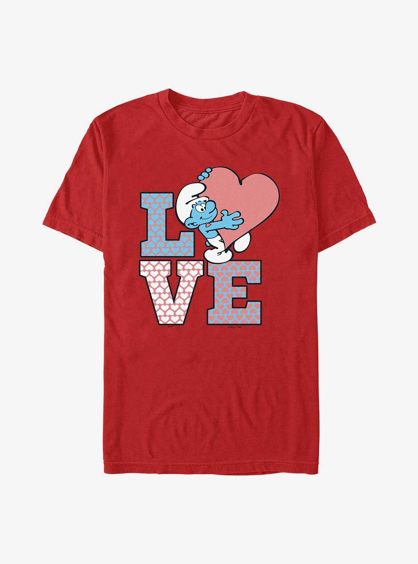 The Smurfs Love Smurf T-Shirt, RED, hi-res