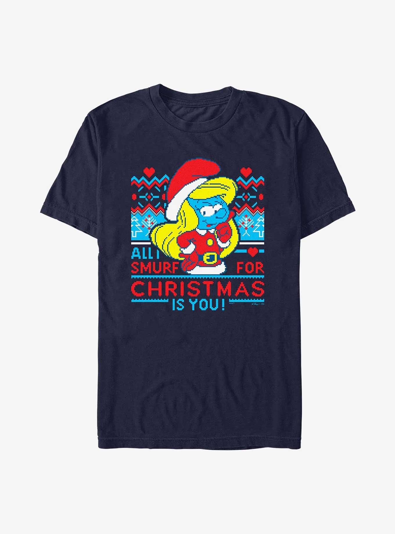 The Smurfs Smurf For Chrismas T-Shirt, NAVY, hi-res