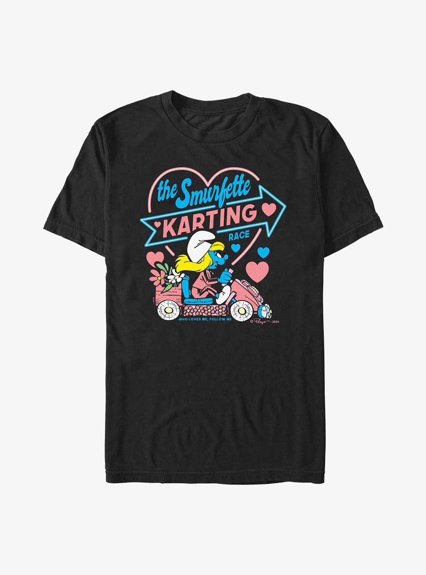 The Smurfs Smurfette Kart Race T-Shirt, BLACK, hi-res
