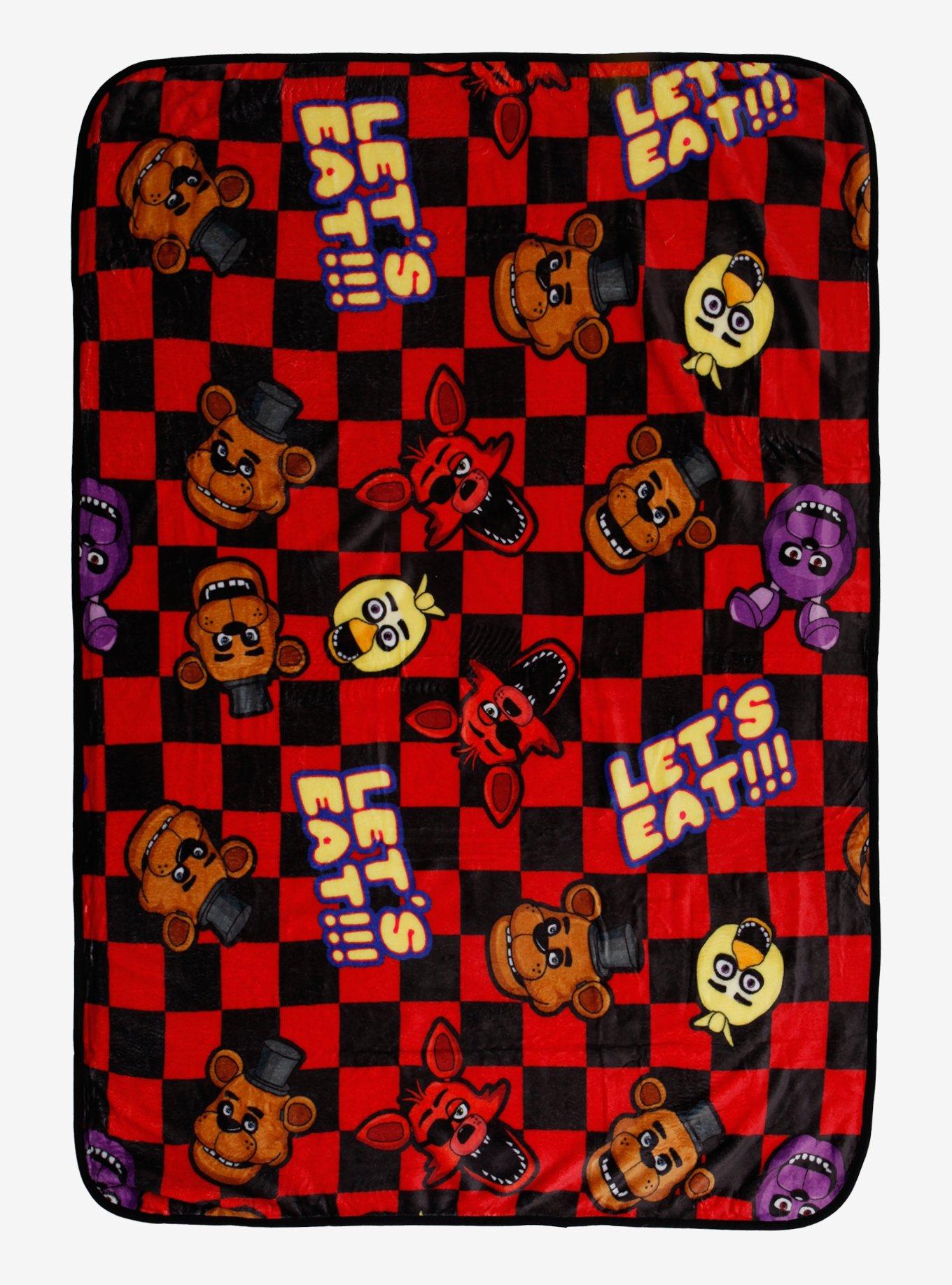 Five Nights At Freddy's Characters Checkered Throw Blanket, , hi-res