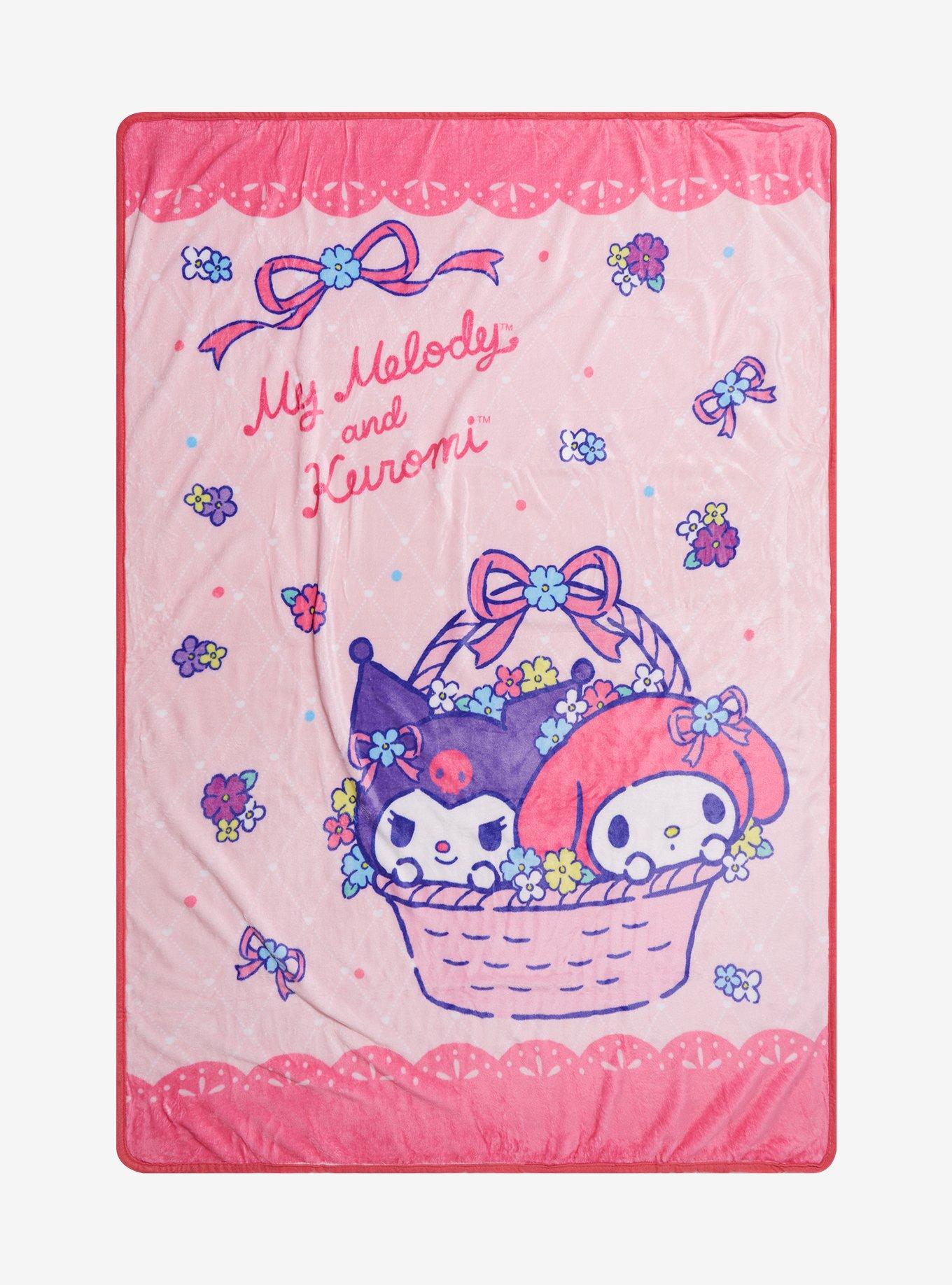 My Melody & Kuromi Basket Throw Blanket, , hi-res