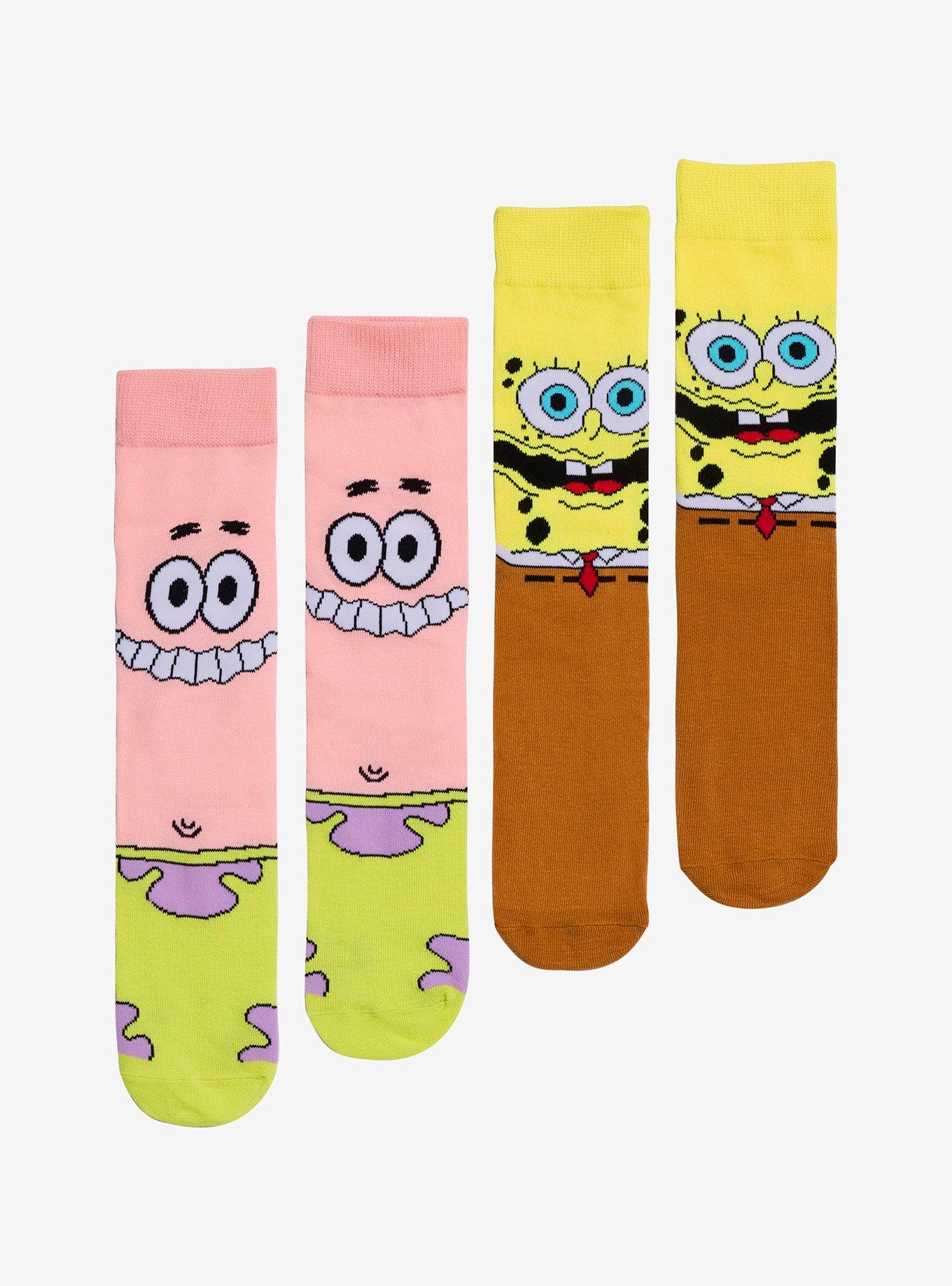 SpongeBob SquarePants Big Smile Crew Socks 2 Pair, , hi-res