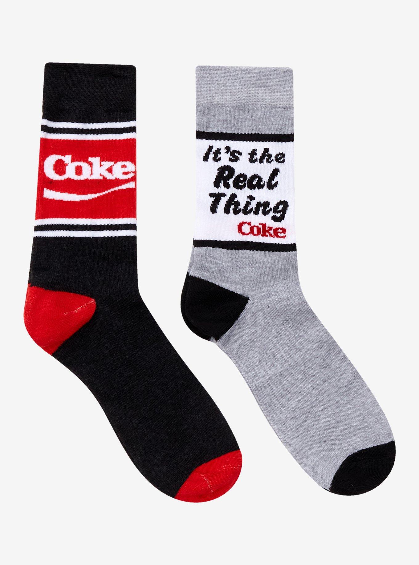 Coca-Cola Real Thing Logo Crew Socks, , hi-res