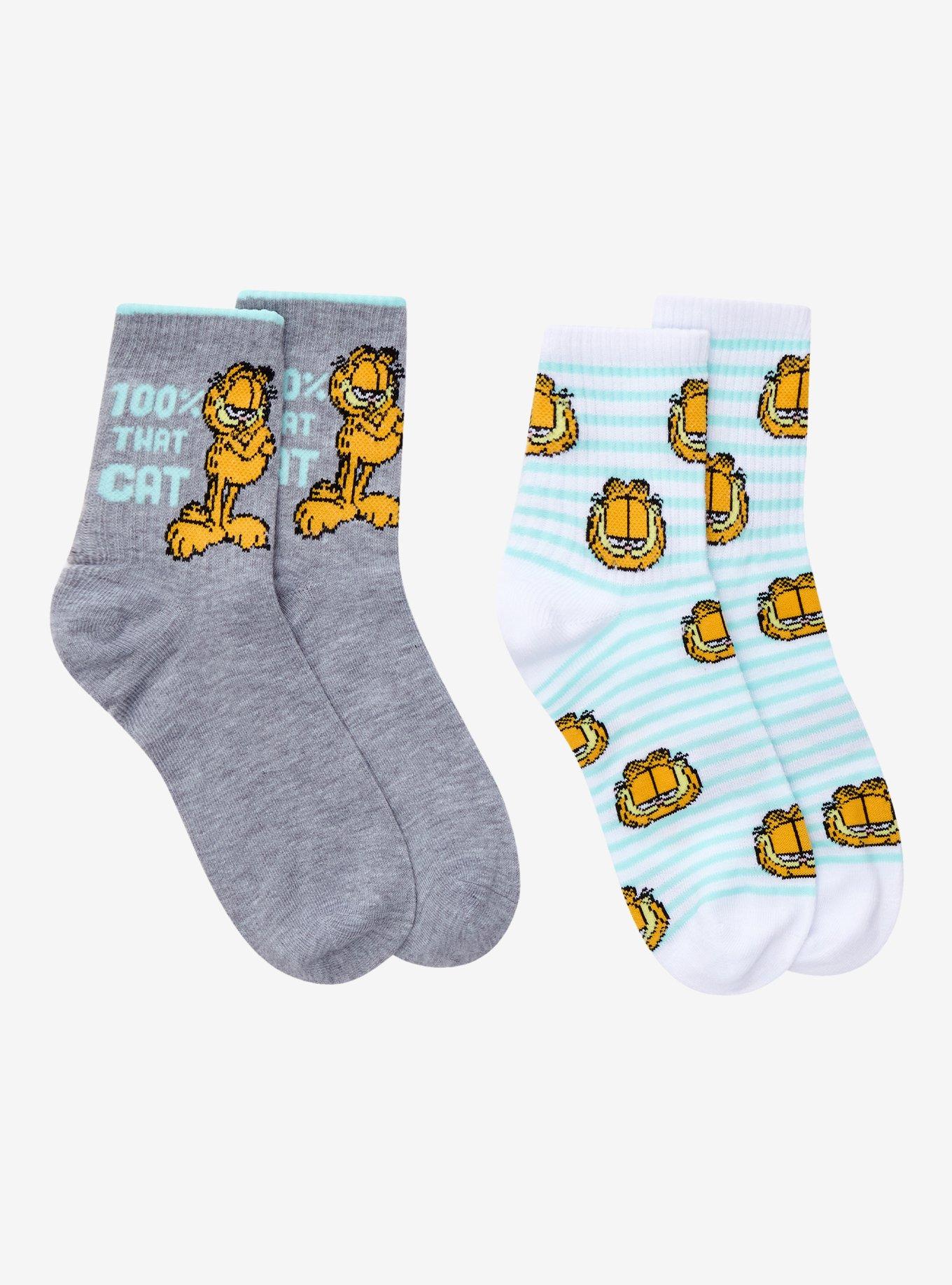 Garfield Stripe Crew Socks 2 Pair, , hi-res