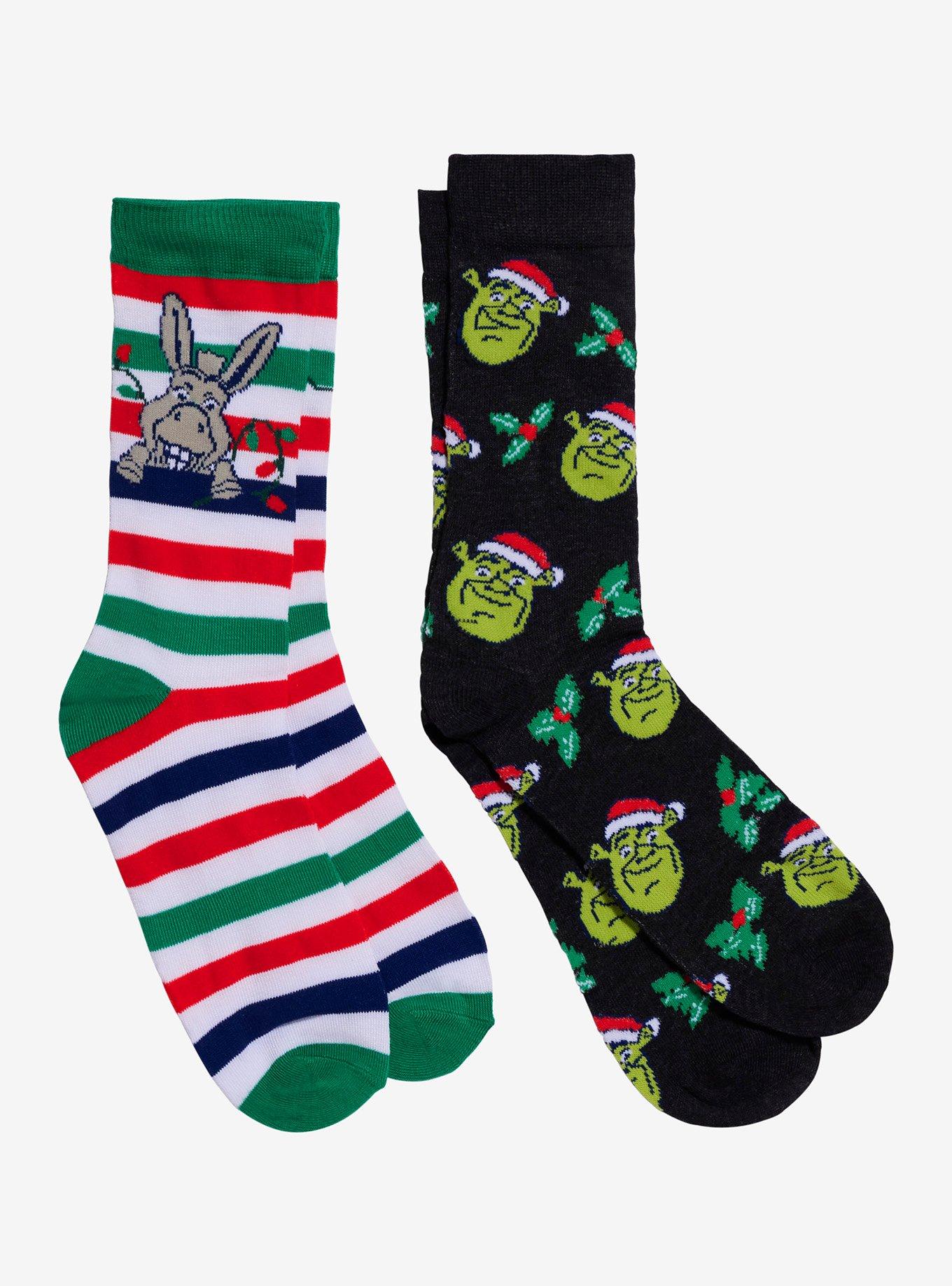 Shrek Donkey Holiday Crew Socks 2 Pair, , hi-res