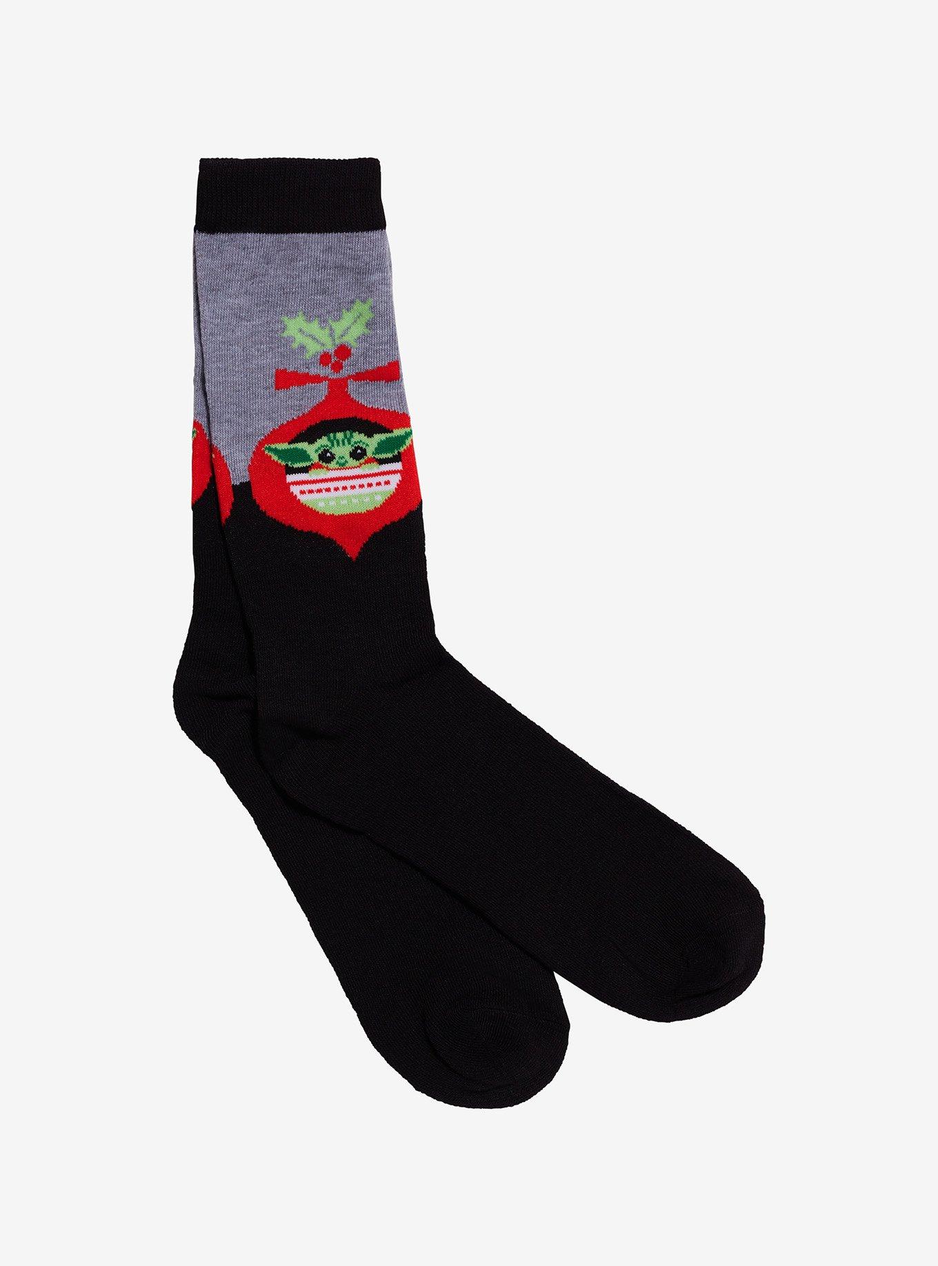 Star Wars The Mandalorian Grogu Holiday Crew Socks, , hi-res