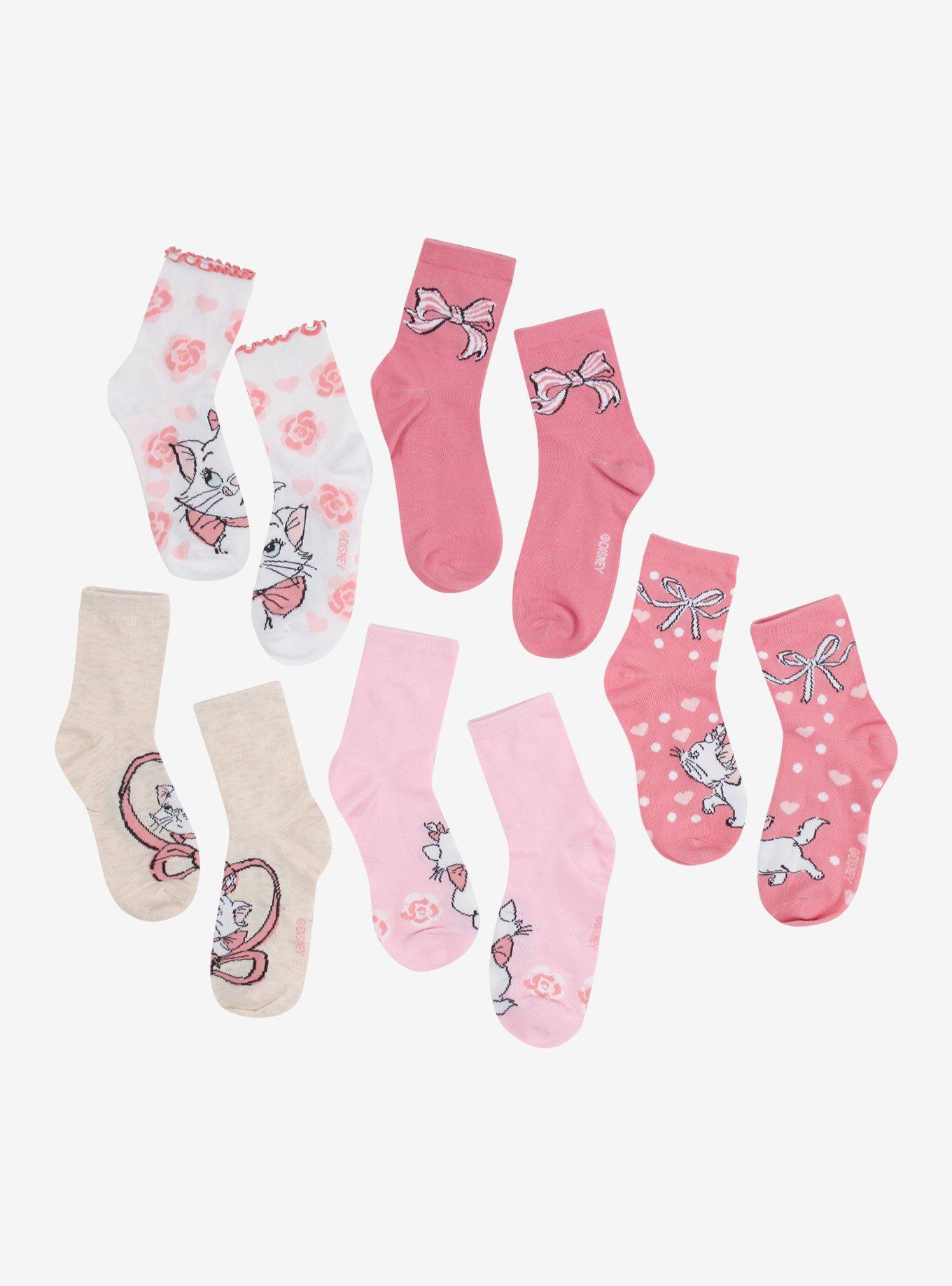 Disney The Aristocats Marie Ribbon Ankle Socks 5 Pair, , hi-res