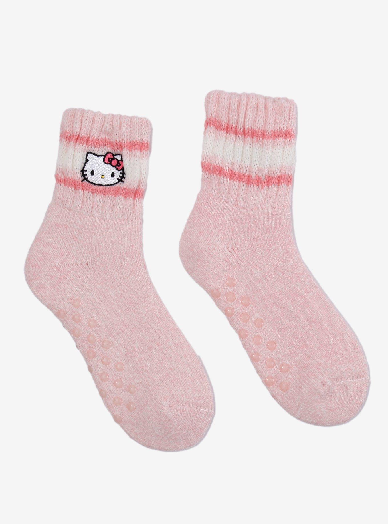 Hello Kitty Stripe Marled Cozy Slipper Socks, , hi-res