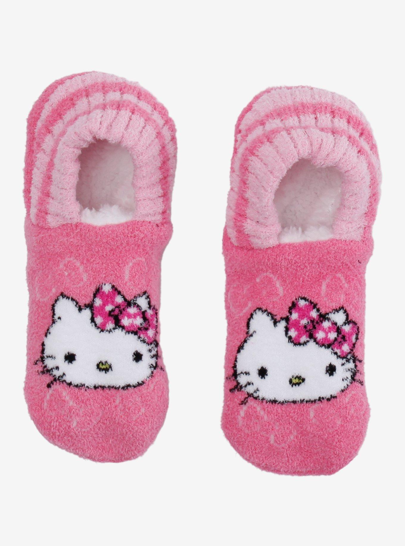 Hello Kitty Stripe Cozy Slipper Socks, , hi-res